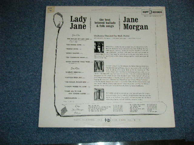 画像: JANE MORGAN - LADY JANE  ( Ex+/MINT-) / 1960  US AMERICA ORIGINAL  MONO  Used LP 