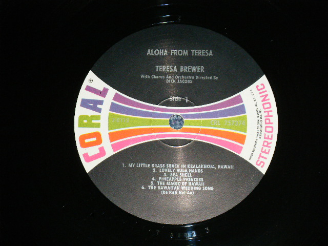 画像: TERESA BREWER - ALOHA FROM TERESA  ( Ex+++/Ex+++ )  / 1961 US AMERICA  ORIGINAL STEREO Used LP