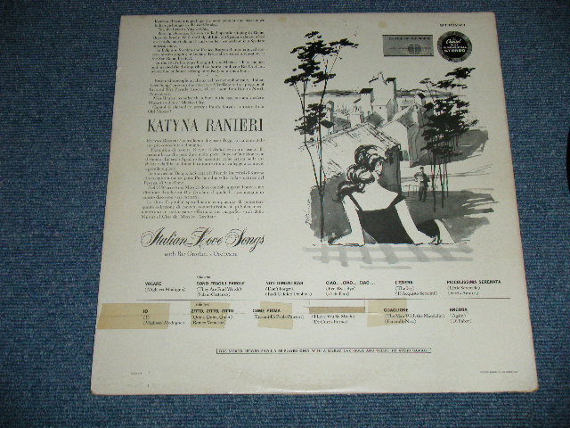 画像: KATYNA RANIERI - ITALIAN LOVE SONGS ( Ex+++,Poor/Ex++ Looks:Ex+ ) / 1959 US AMERICA ORIGINAL "BLACK with RAINBOW &CAPITOL logo on LEFT Side" Label ' MONO Used LP 