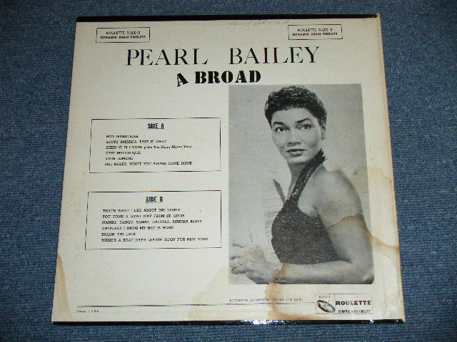 画像: PEARL BAILEY - PEARL BAILEY A-BROAD ( Ex-/Ex+++) / 1957 US AMERICA ORIGINAL "1st Press BLACK woith RED Logo on TOP Label"  MONO Used LP 