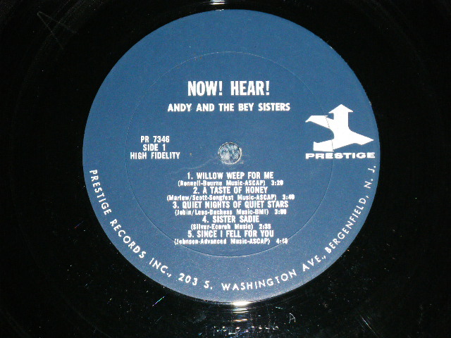 画像: ANDY and The BEY SISTERS - NOW! HEAR  ( Ex++/Ex+++ Looks:Ex++)  / 1964 US AMERICA ORIGINAL "PROMO" MONO Used LP