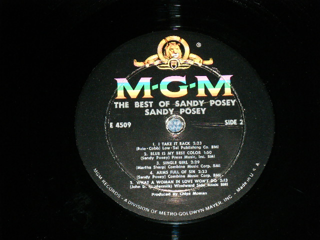 画像: SANDY POSEY - THE BEST OF ( MINT-/Ex+++ Looks:Ex++ )  / 1967  US AMERICA ORIGINALMONO Used LP 