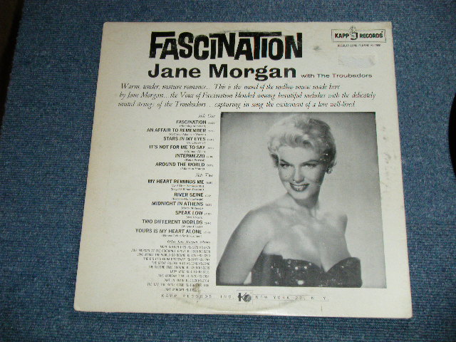 画像: JANE MORGAN - FASCINATION ( Ex++,Ex/Ex+++  / 1962  US AMERICA ORIGINAL  MONO  Used LP 