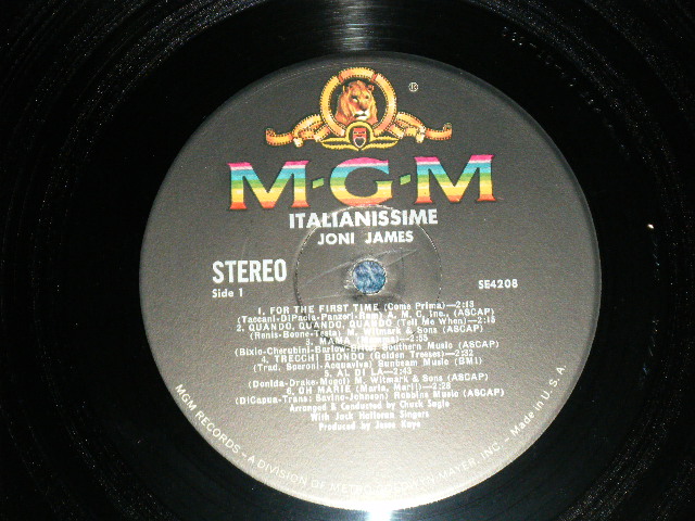 画像: JONI JAMES - ITALIANISSIME ( Ex+,Ex+++/Ex+++ B-5,6:Ex) / 1963 AMERICA US ORIGINAL STEREO Used LP