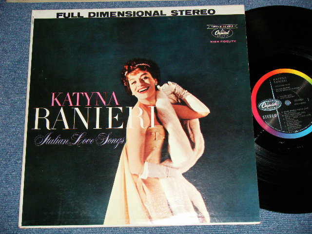 画像1: KATYNA RANIERI - ITALIAN LOVE SONGS ( Ex+++,Poor/Ex++ Looks:Ex+ ) / 1959 US AMERICA ORIGINAL "BLACK with RAINBOW &CAPITOL logo on LEFT Side" Label ' MONO Used LP 