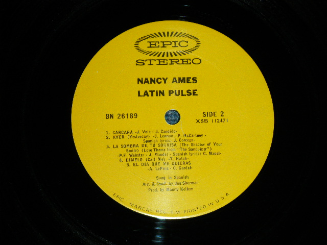 画像: NANCY AMES With LAURINDO ALMEIDA -  LATIN PLUSE ( Ex+++/Ex+++) / 1966 US ORIGINAL STEREO Used LP