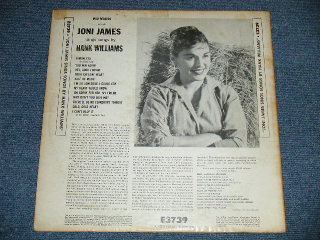 画像: JONI JAMES - SINGS SONGS OF HANK WILLIAMS( Ex/Ex- ) / 1959 US AMERICA ORIGINAL YELLOW Label  MONO LP