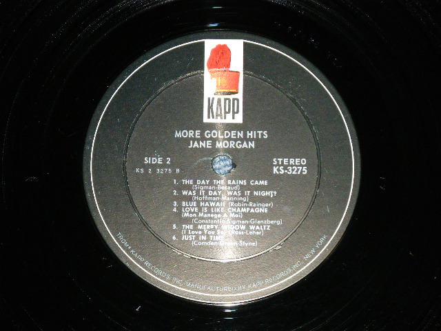 画像: JANE MORGAN - SINGS MORE GOLDEN HITS ( Ex++/Ex+++ )  / 1962  US AMERICA ORIGINAL STEREO Used LP 