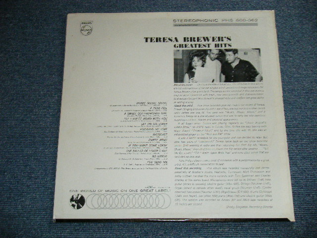 画像: TERESA BREWER - GREATEST HITS   ( Ex++/Ex++) / 1962 US AMERICA ORIGINAL STEREO Used LP  