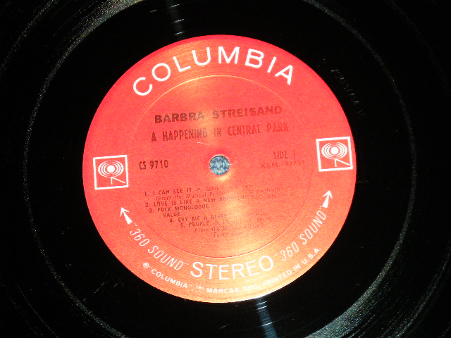 画像: BARBRA STREISAND  -  A HAPPENING IN CENTRAL PARK. ( MINT-/MINT-)   / 1968  US AMERICA ORIGINAL "360 Sound Label"  STEREO Used LP