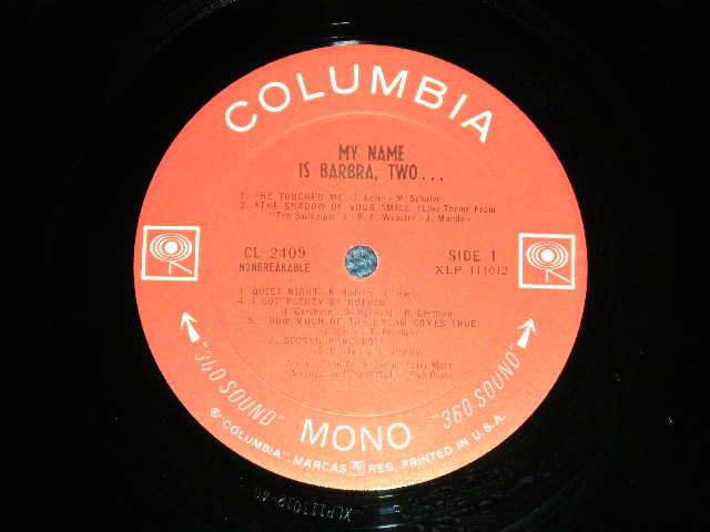 画像: BARBRA STREISAND  - MY NAME IS BARBRA TWO... ( Ex+++/Ex+++ B-1,2,3:Ex)   / 1965  US AMERICA ORIGINAL "360 Sound Label"  Used LP