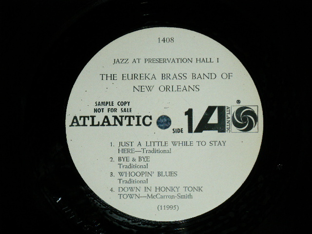 画像: EUREKA BRASS BAND - JAZZ AT PRESERVATION HALL 1  ( Ex++/Ex++ ) / 1963 US AMERICA  "WHITE LABEL PROMO"" MONO  Used LP 