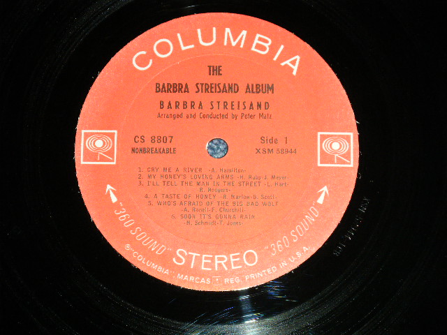 画像: BARBRA STREISAND  -  THE BARBRA STREISAND  ALBUM   ( Ex++/MINT-)   / 1966  US AMERICA ORIGINAL "360 Sound Label"  STEREO Used LP