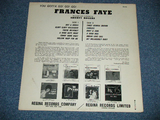 画像: FRANCES FAYE - YOU GOTTA GO!GO!GO! ( Ex+/Ex+++ Looks*Ex++ )  / 198? US AMERICA ORIGINAL Used  LP
