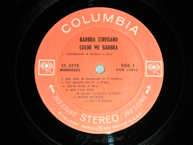 画像: BARBRA STREISAND  - COLOR ME BARBRA .. (Ex+++/MINT-) / 1966  US AMERICA ORIGINAL "360 Sound Label" STEREO  Used LP