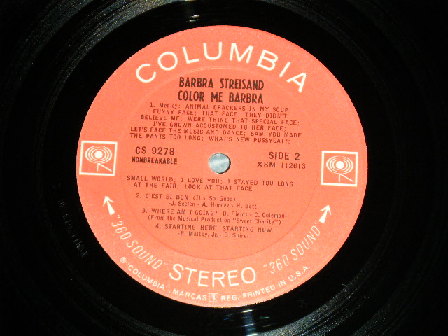 画像: BARBRA STREISAND  - COLOR ME BARBRA .. (Ex+++/MINT-) / 1966  US AMERICA ORIGINAL "360 Sound Label" STEREO  Used LP