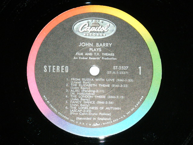 画像: JOHN BARRY - PLAYS FILM & T.V. THEMES ( MINT-/Ex+++ ) / 1965 US AMERICA ORIGINAL STEREO Used  LP 
