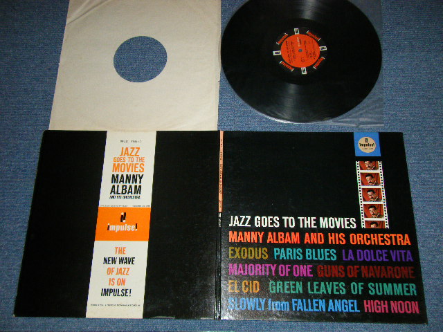 画像1: MANNY ALBAM and His ORCHESTRA - JAZZ GOES TO THE MOVIES  ( Ex/Ex+++) /  1962 US AMERICA ORIGINAL "ORANGE with BLACK RING Label" STEREO Used LP