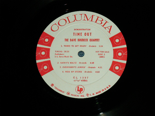 画像: THE DAVE BRUBECK QUARTET -  TIME OUT ( Ex+/Ex++ B-1:Ex- )  / 1960 US ORIGINAL "WHITE LABEL PROMO" 1st Press  "6 EYES Label" MONO Used  LP 