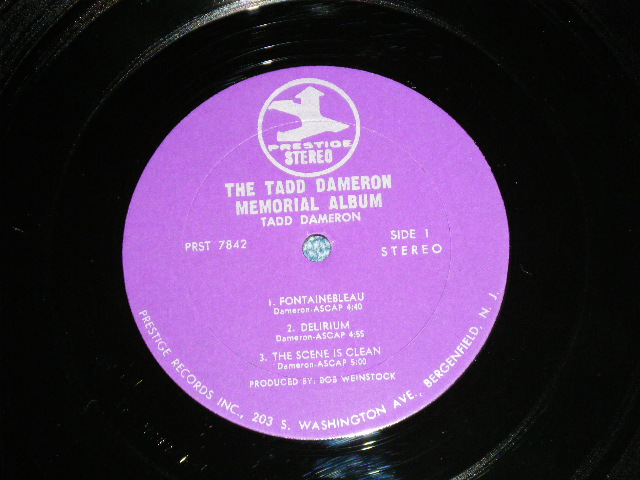 画像: TADD DAMERON - The TADD DAMERON MEMPORIAL ALBUM ( Ex+/Ex+++ ) /  1971 US AMERICA ORIGINAL "PURPLE Label" Used LP