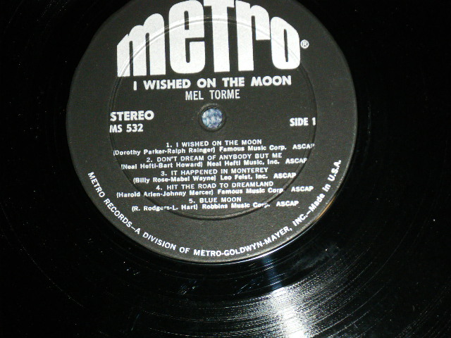 画像: MEL TORME - I WISHED ON THE MOON  ( Ex++/Ex+++ ) /  1965 US AMERICA ORIGINAL STEREO Used LP 