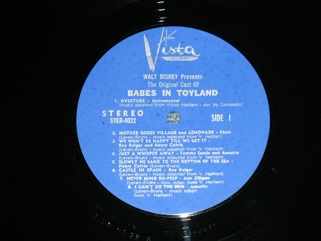 画像: OST BABES IN TOYLAND - RAY BOLGER,TOMMY SANDS,ANNETTE,ED WYNN  ( VG++/Ex+++) / 1961 US AMERICA ORIGINAL STEREO  Used LP