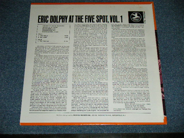 画像: ERIC DOLPHY - AT THE FIVE SPOT, VOL.1 ( Ex+/+/MINT- ) / Early 1970's  US AMERICA "Lime GREEN  Label" Used LP