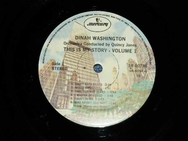 画像: DINAH WASHINGTON - THIS IS MY STORY : GOLDEN HITS VOL.1 ( Ex+/Ex+++ Looks:Ex++) / 1970's  US AMERICA  "STREET Label"  STEREO Used LP