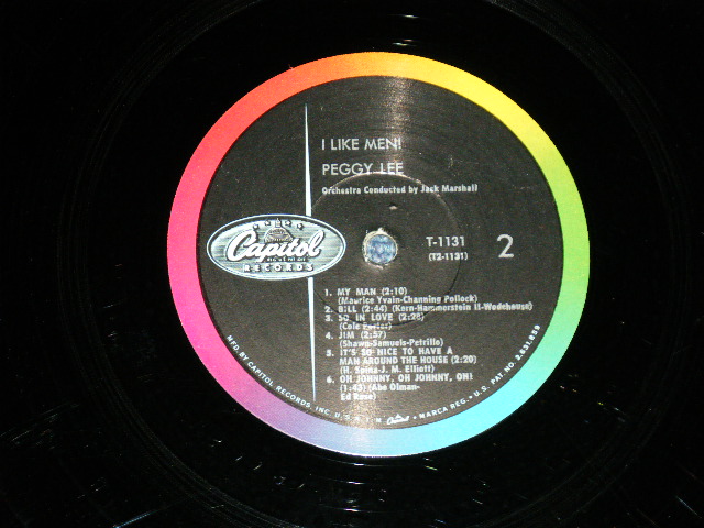 画像: PEGGY LEE - I LIKE MEN ! ( Ex+/Ex++ Looks:Ex+)  / 1959 US AMERICA ORIGINAL 1st Press "BLACK With RAINBOW &CAPITOL logo on Left side Label"  Mono Used  LP 