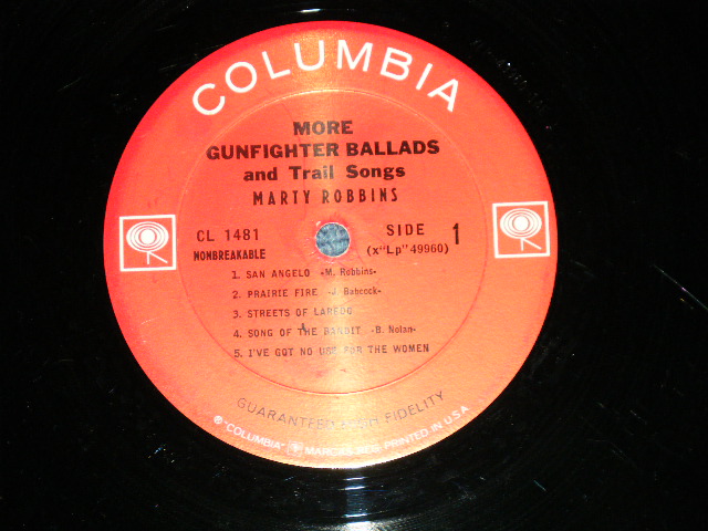画像: MARTY ROBBINS - MORE GUNFIGHTER BALLADS (  Ex++/Ex++ ) / 1963 US AMERICA ORIGINAL  2 Eyes GUARANTEED HIGH FIDELITY on Bottom Label" MONO Used LP 