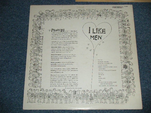 画像: PEGGY LEE - I LIKE MEN ! ( Ex+/Ex++ Looks:Ex+)  / 1959 US AMERICA ORIGINAL 1st Press "BLACK With RAINBOW &CAPITOL logo on Left side Label"  Mono Used  LP 