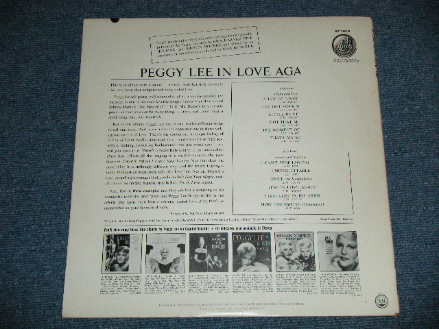 画像: PEGGY LEE -  IN LOVE AGAIN  ( Ex+++/Ex+++) / 1963 US AMERICA ORIGINAL 1st  Press "BLACK With RAINBOW 'CAPITOL' Logo on TOP  Label"  STEREO Used LP 