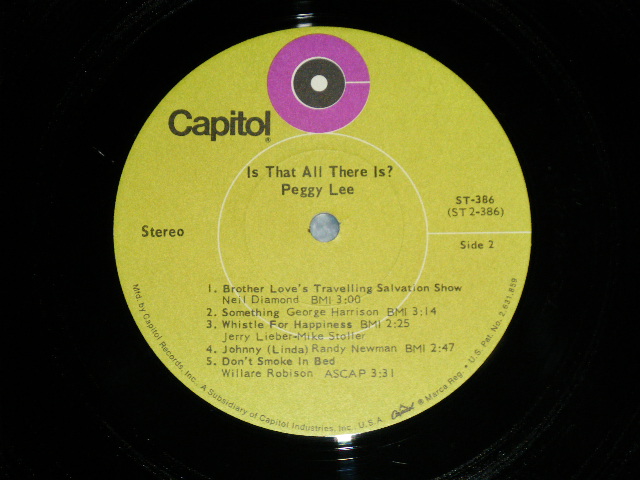 画像: PEGGY LEE - IN THE NAME OF LOVE (Ex++/Ex+++ Looks:MINT-) / 1964 US AMERICA ORIGINAL 1st Press "BLACK with RAINBOW Label" STEREO LP 