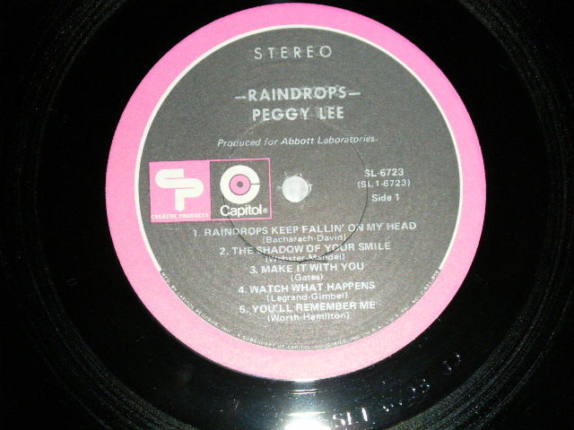 画像: PEGGY LEE -  RAINDROPS  ( Ex+/MINT- ) / 1974 US AMERICA ORIGINAL STEREO Used LP 