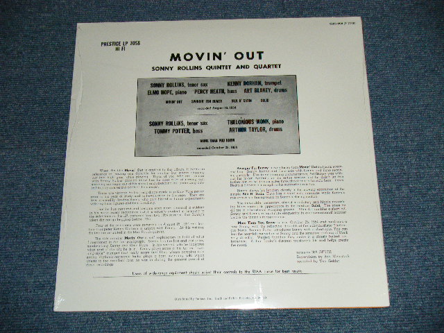 画像: 　SONNY ROLLINS -  MOVING OUT ( SEALED）　/ 1983 US AMERICA Reissue " BRAND NEW SEALED" LP 