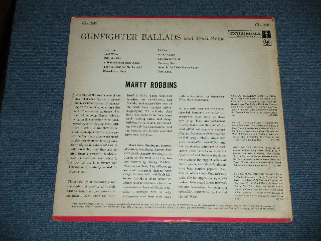 画像: MARTY ROBBINS -  GUNFIGHTER BALLADS AND TRAIL SONGS  (  Ex+/Ex++ Looks:Ex ) / 1960's  US AMERICA 2nd Press "2 Eyes GUARANTEED HIGH FIDELITY on Bottom Label" MONO Used LP 