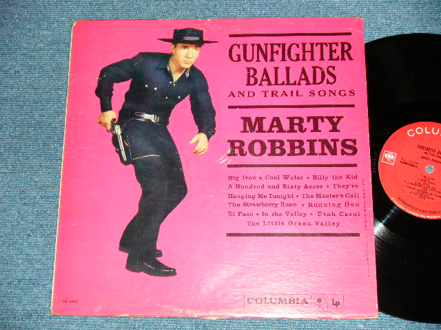 画像1: MARTY ROBBINS -  GUNFIGHTER BALLADS AND TRAIL SONGS  (  Ex+/Ex++ Looks:Ex ) / 1960's  US AMERICA 2nd Press "2 Eyes GUARANTEED HIGH FIDELITY on Bottom Label" MONO Used LP 