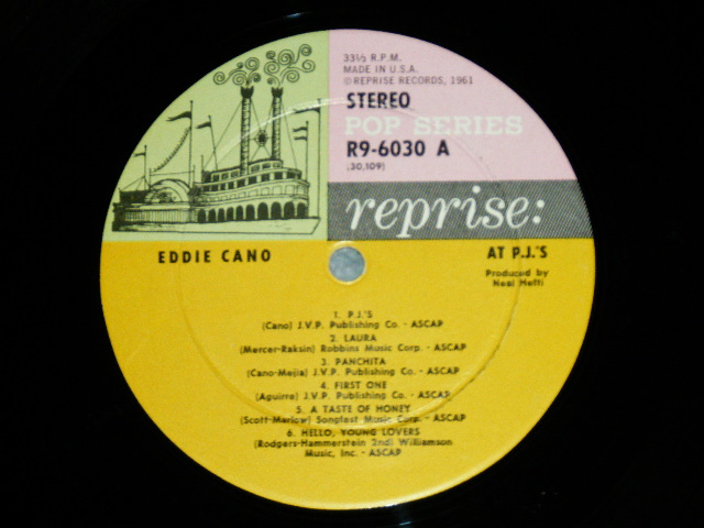 画像: EDDIE CANO - AT P.J's  ( Ex/Ex++ Looks:Ex+++ )  / 1961?  US AMERICA ORIGINAL STEREO Used  LP  