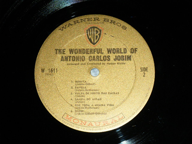 画像: ANTONIO CARLOS JOBIM - THE WONDERFUL WORLD OF : THE BRAZILLIAN MOOD WITH NELSON RIDDLE (MINT-/MINT-)  / 1966 US AMERICA ORIGINAL "1st Press GOLD Label" MONO Used LP 