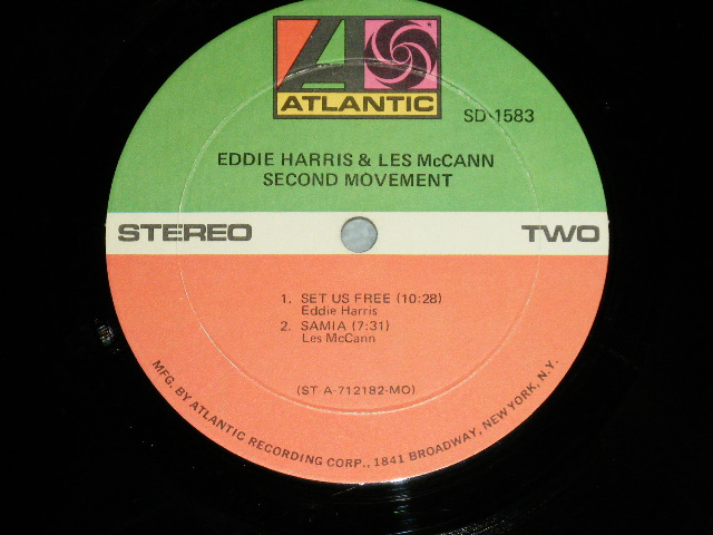 画像: EDDIE HARRIS& LES McCANN SECOND MOVEMENT ( MINT-,Ex+++/Ex+++) / 1971  US AMERICA ORIGINAL 1st Press "1841 Broadway Label" "RED & GREEN Label"   Used LP 