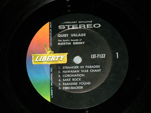 画像: MARTIN DENNY - QUIET VILLAGE ( Ex/Ex+++ ) / 1960 US AMERICA ORIGINAL 2nd Press "COLOR LIBERTY" Label STEREO Used  LP  