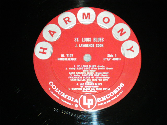 画像: J. LAWRENCE COOK - ST. LOUIS BLUES  ( Ex+++/Ex+++ )  /  US AMERICA ORIGINAL"MAROON Label"  MONO Used LP 
