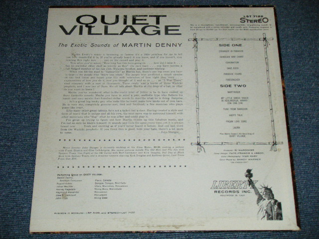 画像: MARTIN DENNY - QUIET VILLAGE ( Ex/Ex+++ ) / 1960 US AMERICA ORIGINAL 2nd Press "COLOR LIBERTY" Label STEREO Used  LP  