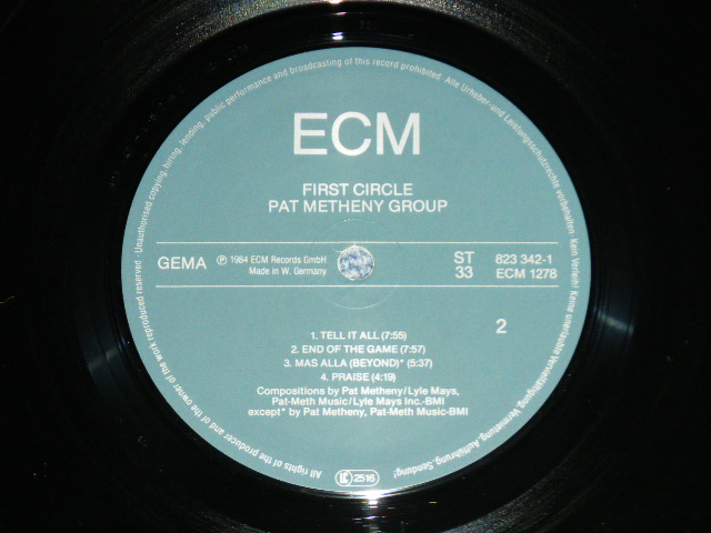 画像: PAT METHENY GROUP - FIRST CIRCLE  ( Ex+++/Ex+++ ) / 1984 WEST-GERMANY GERMAN  ORIGINAL Used LP  
