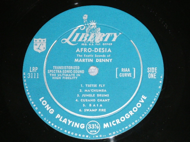 画像: MARTIN DENNY -  AFRO-DESIA : THE EXOTIC SOUNDS OF ( Ex/Ex++ Looks:Ex+++)   / 1959 US AMERICA ORIGINAL "1st Press TURQUOISE Label" MONO Used   LP  