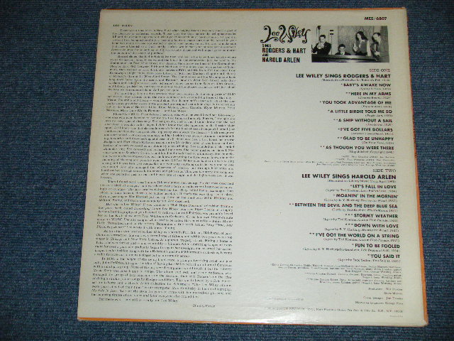 画像: LEE WILEY- SINGS RODGERS & HEART and HAROLD ARLEN : 1925-1940 Recordings  ( Ex/Ex+++ ) /  US AMERICA ORIGINAL  Used LP