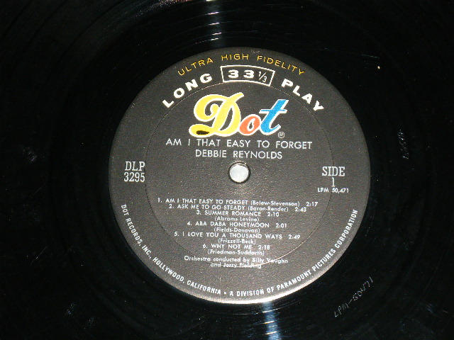 画像: DEBBIE REYNOLDS - AM I THAT EASY TO FORGET? ( Ex++/Ex++ )  / 1960 US AMERICA ORIGINAL MONO Used LP 