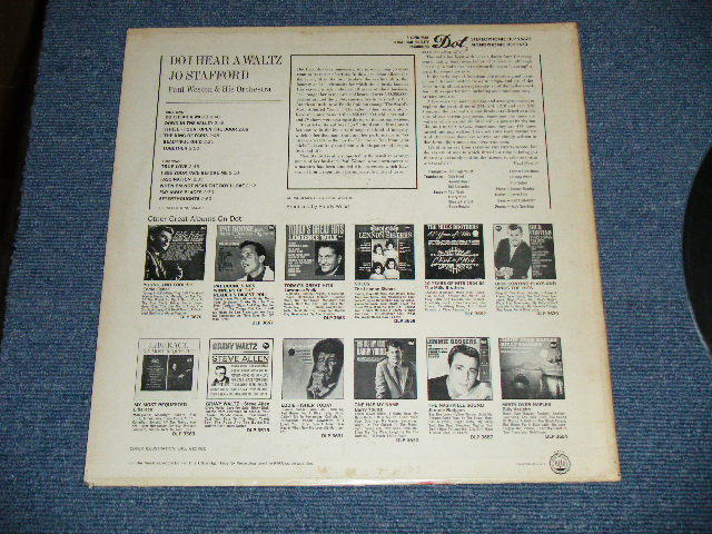 画像: JO STAFFORD - DO I HEAR A WALTZ  (Ex/Ex+++) / 1966 US AMERICA ORIGINAL STEREO Used LP 