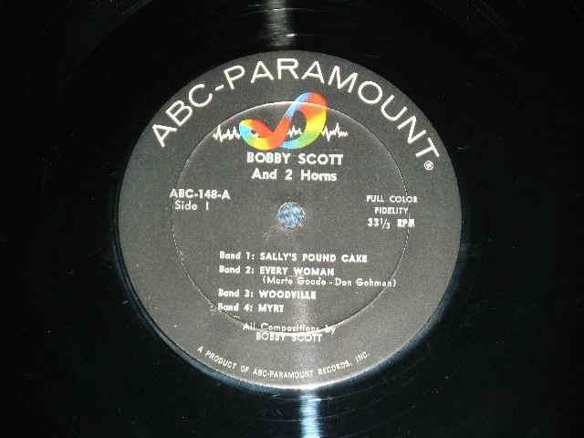 画像: BOBBY SCOTT - and his TWO HORNS WEST COAST JAZZ COMPOSITIONS VOL.1 ( Ex+++,Ex/Ex+++ )  / 1957 US AMERICA ORIGINAL  MONO Used LP