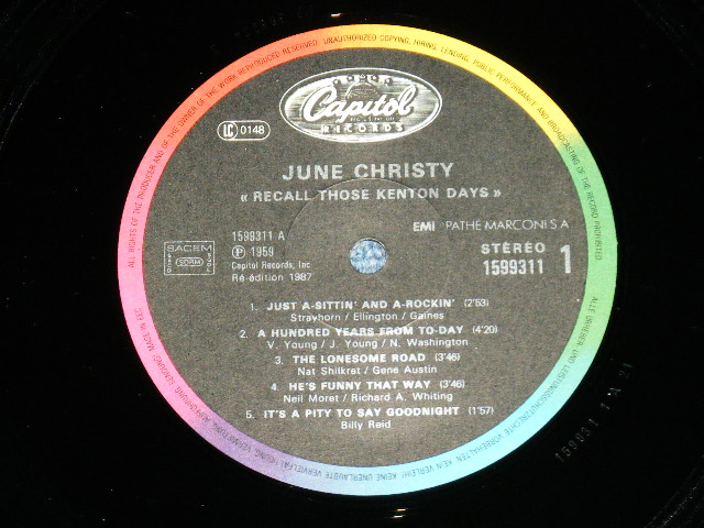 画像: JUNE CHRISTY - RECALLS THOSE KENTON DAYS ( MINT/MINT ) / 1987 SPAIN REISSUE Used LP 